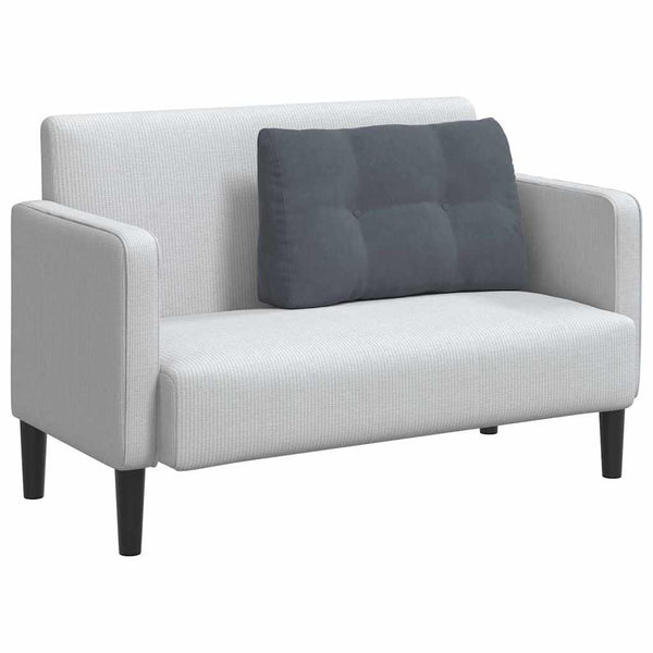 Samt Rückenkissen Dunkelgrau 80 cm