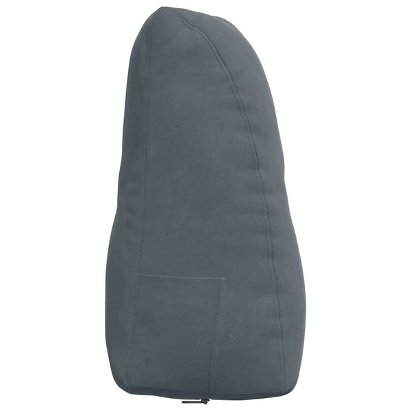 Samt Rückenkissen Dunkelgrau 80 cm