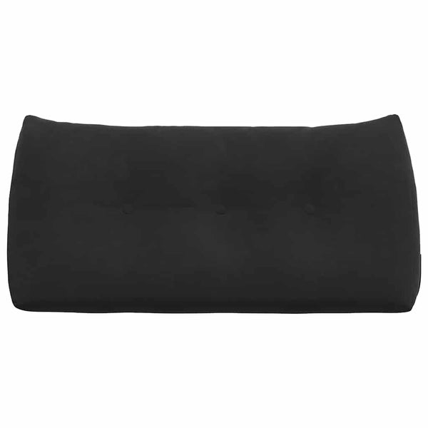 Schwarzes Samt Rückenkissen 100 cm