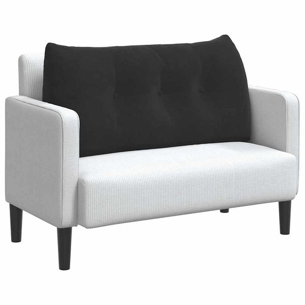 Schwarzes Samt Rückenkissen 100 cm
