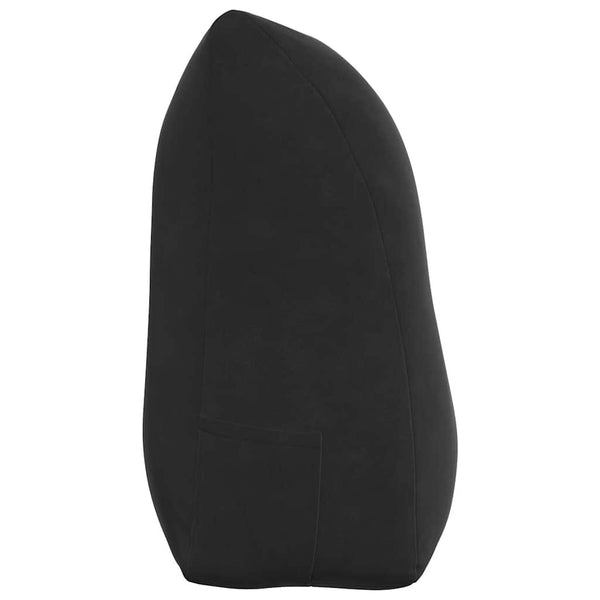 Schwarzes Samt Rückenkissen 100 cm