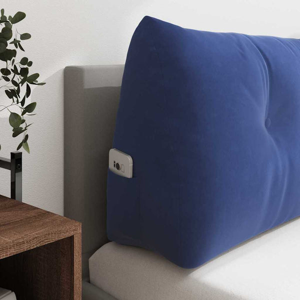 Samt Rückenkissen Polizeiblau 100cm