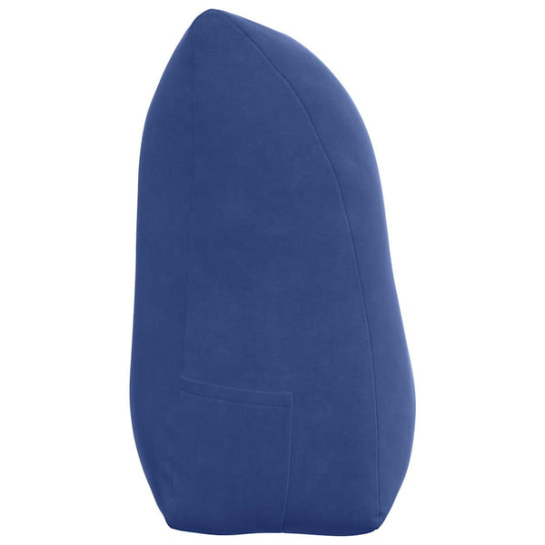 Samt Rückenkissen Polizeiblau 100cm