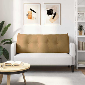 Samt Rückenkissen Braun 120 cm