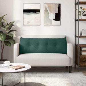 Dunkelgrünes Samt Rückenkissen 140cm