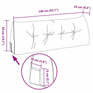 Dunkelgrünes Samt Rückenkissen 140cm