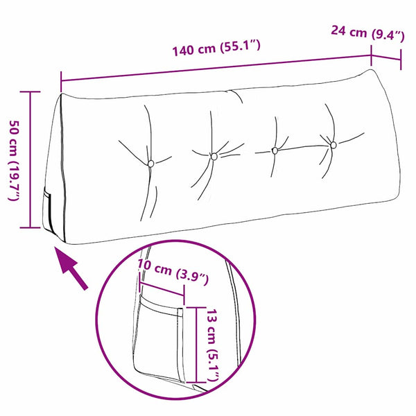 Dunkelgrünes Samt Rückenkissen 140cm