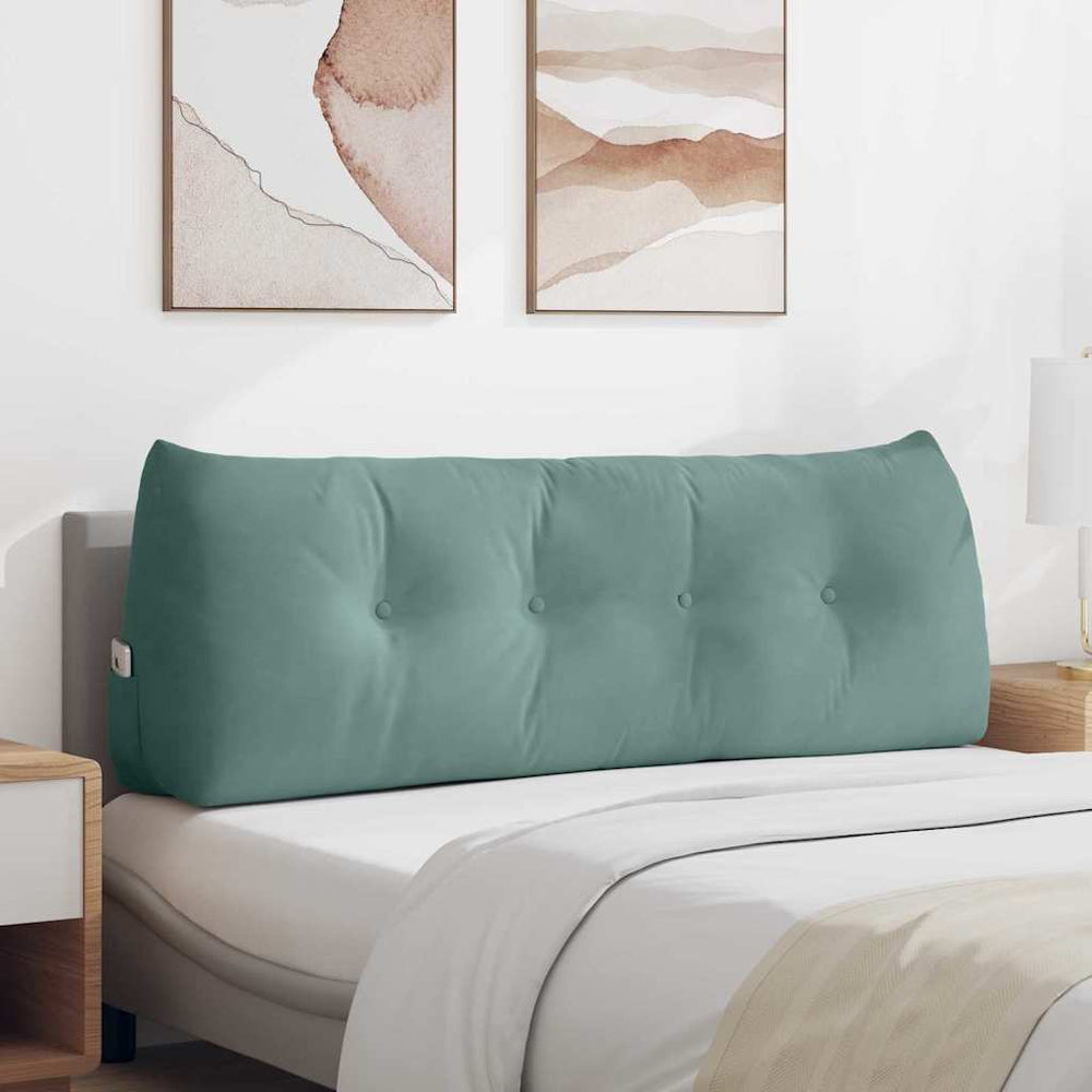 Samt Rückenkissen Meergrün 140 cm