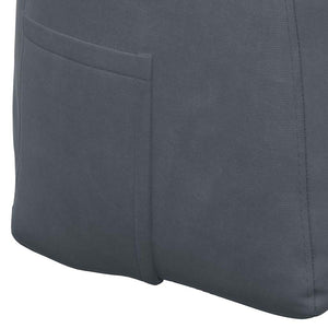 Samt Rückenkissen Dunkelgrau 160cm