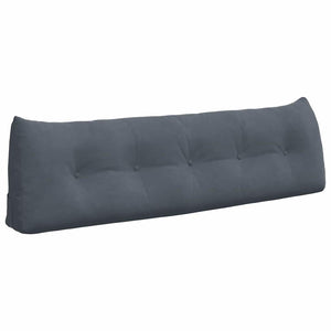 Samt Rückenkissen Dunkelgrau 160cm