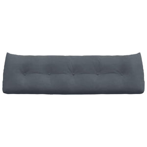 Samt Rückenkissen Dunkelgrau 160cm