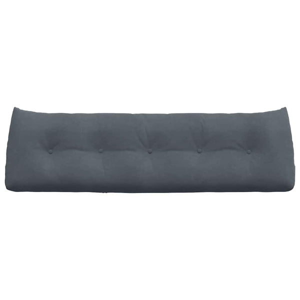 Samt Rückenkissen Dunkelgrau 160cm