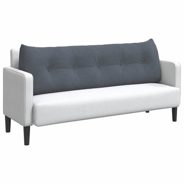 Samt Rückenkissen Dunkelgrau 160cm