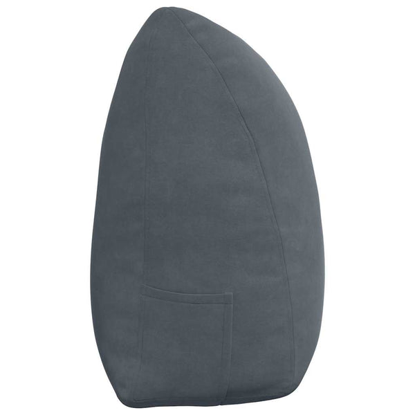Samt Rückenkissen Dunkelgrau 160cm