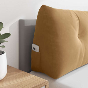 Samt Rücken Kissen Braun 200cm