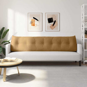 Samt Rücken Kissen Braun 200cm