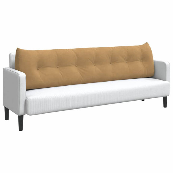 Samt Rücken Kissen Braun 200cm