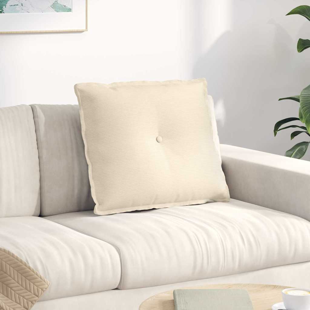 Rückenkissen Creme Cord 60x50 cm