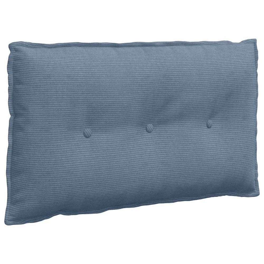 Blaues Rückenkissen Cord 80x50 cm