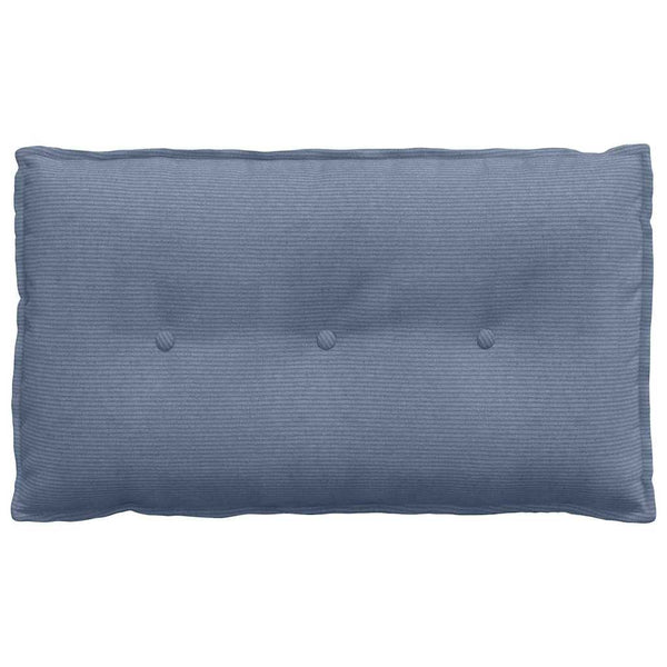 Blaues Rückenkissen Cord 80x50 cm