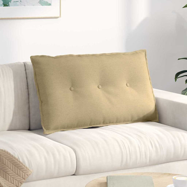 Rückenkissen Cord Grau-Grün 80x50 cm