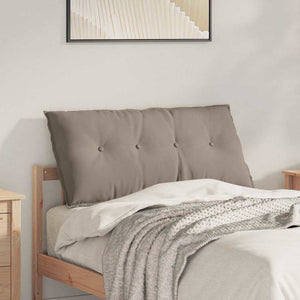 vidaXL Coussin de dossier taupe 100 x 50 cm en tissu microfibre