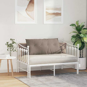 vidaXL Coussin de dossier taupe 100 x 50 cm en tissu microfibre