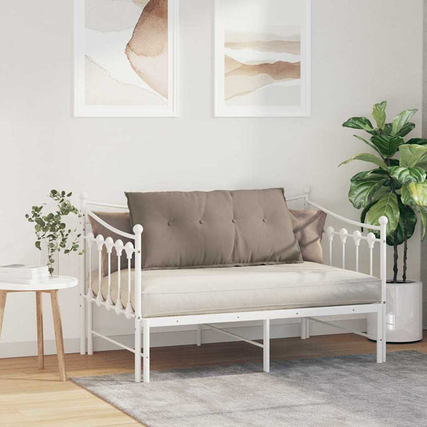 vidaXL Coussin de dossier taupe 100 x 50 cm en tissu microfibre