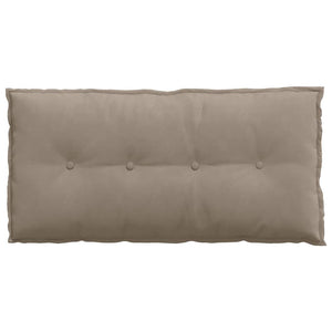 vidaXL Coussin de dossier taupe 100 x 50 cm en tissu microfibre
