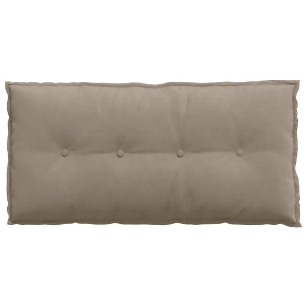 vidaXL Coussin de dossier taupe 100 x 50 cm en tissu microfibre