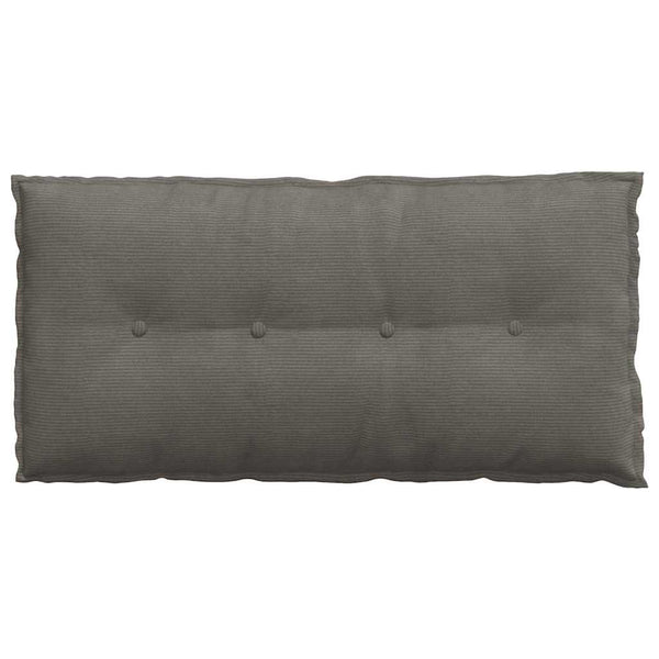 Rückenkissen Hellgrau Cord 100x50cm