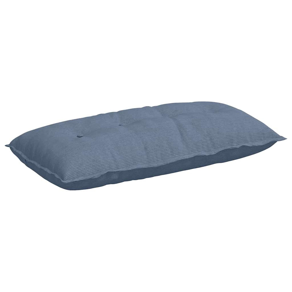 Blaues Rückenkissen 100 x 50 cm aus Cordstoff