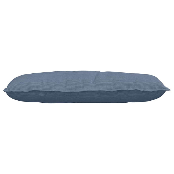 Blaues Rückenkissen 100 x 50 cm aus Cordstoff