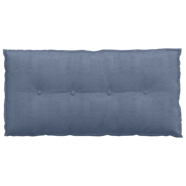Blaues Rückenkissen 100 x 50 cm aus Cordstoff