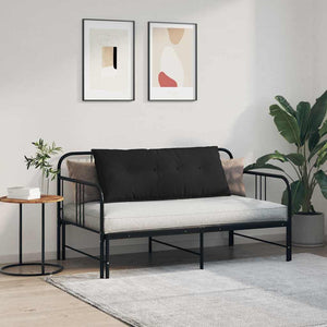 Schwarzes Rückenkissen 120 x 50 cm