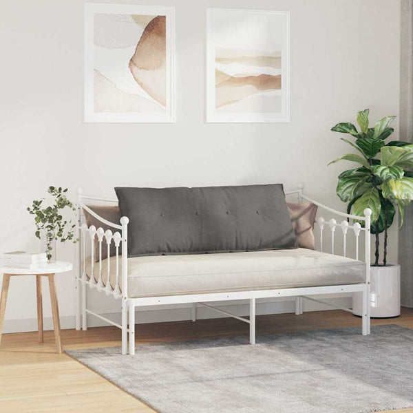 Rückenkissen Hellgrau Cord 120x50 cm