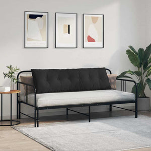 vidaXL Coussin de dossier noir 160 x 50 cm en microfibre