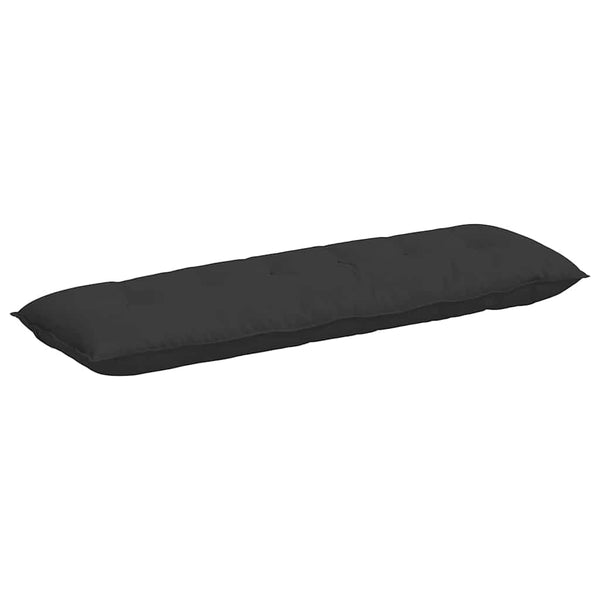 vidaXL Coussin de dossier noir 160 x 50 cm en microfibre