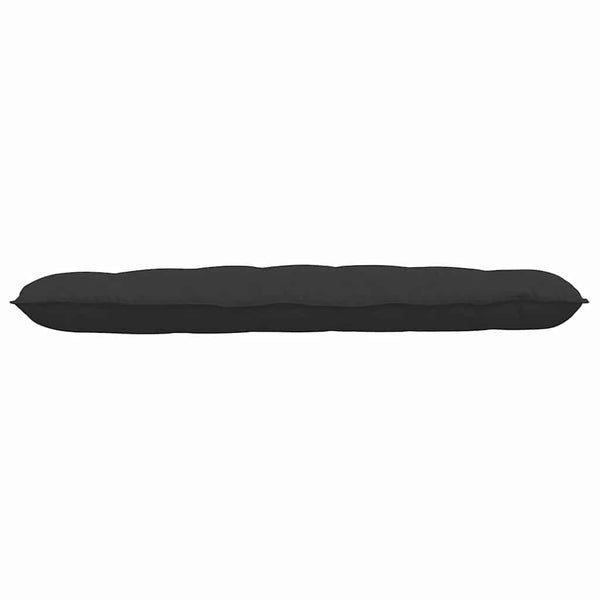 vidaXL Coussin de dossier noir 160 x 50 cm en microfibre
