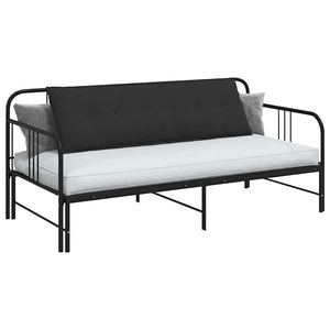 vidaXL Coussin de dossier noir 160 x 50 cm en microfibre
