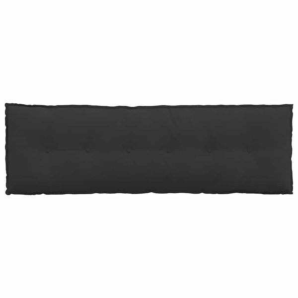 vidaXL Coussin de dossier noir 160 x 50 cm en microfibre