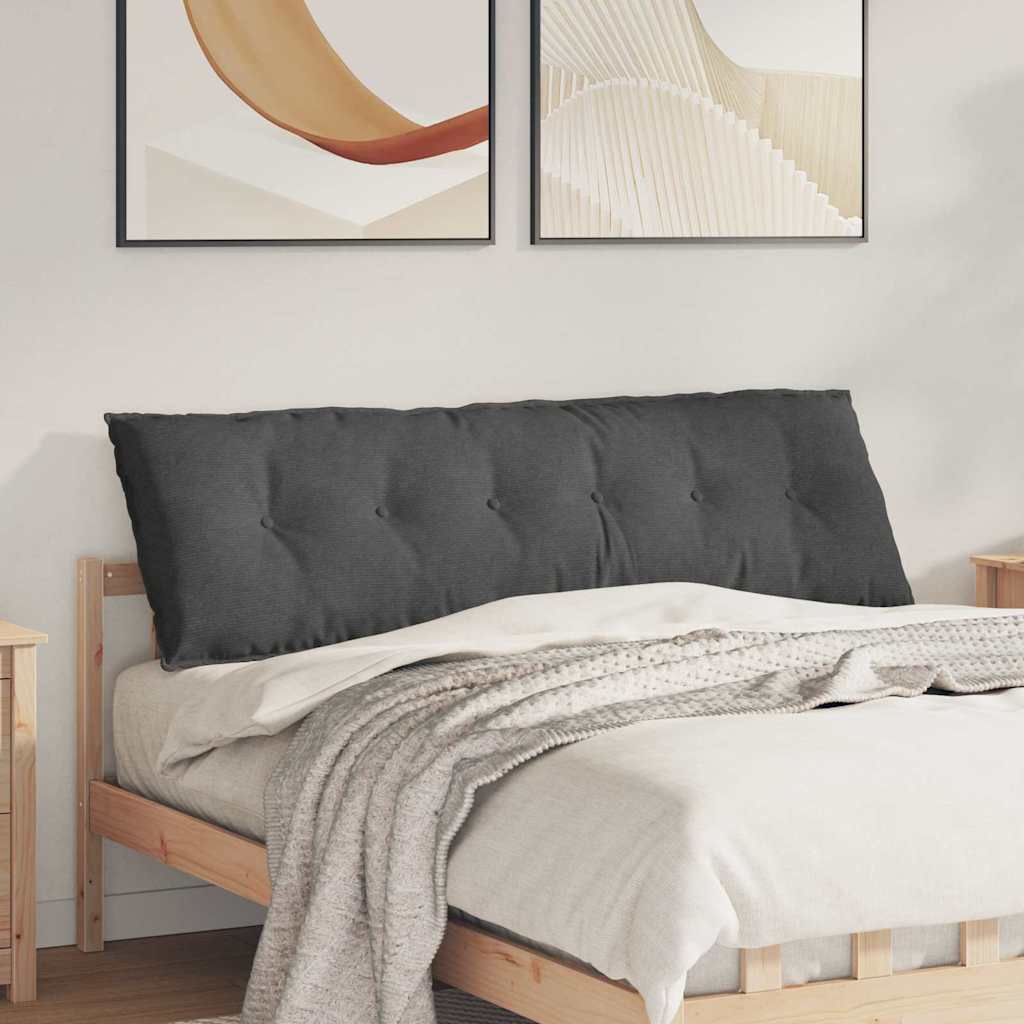 Rückenkissen Dunkelgrau Cord 160x50 cm