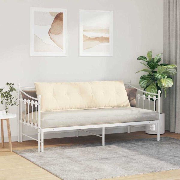 vidaXL Coussin de dossier crème 160 x 50 cm en velours côtelé