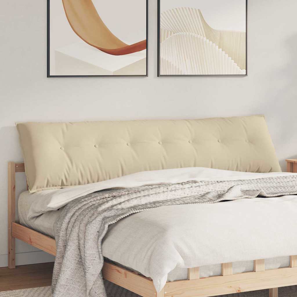 Creme Rückenkissen 200 x 50 cm