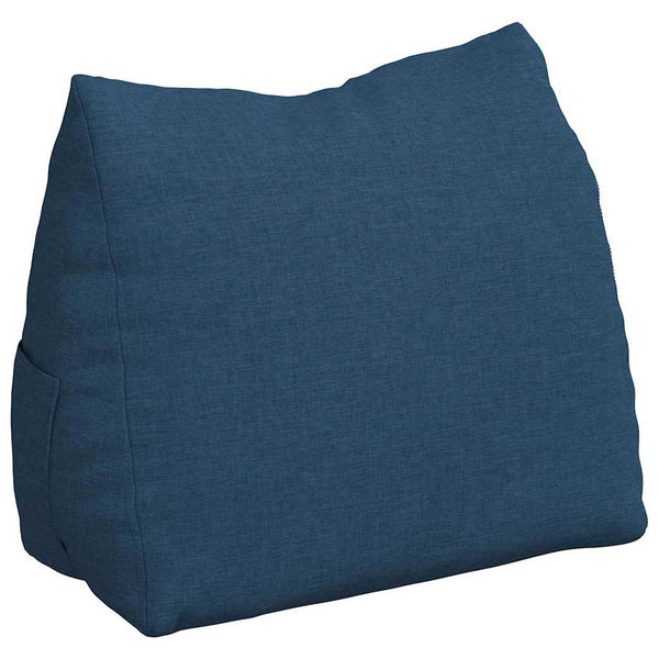 Blaues Rückenkissen Stoff 45x20x35 cm