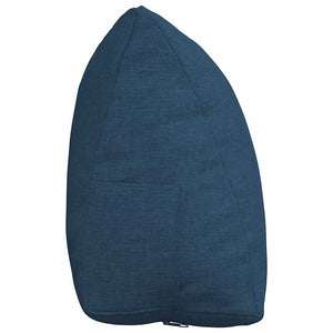 Blaues Rückenkissen Stoff 45x20x35 cm