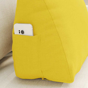 vidaXL Coussin de dossier jaune vif 45 x 20 x 35 cm tissu