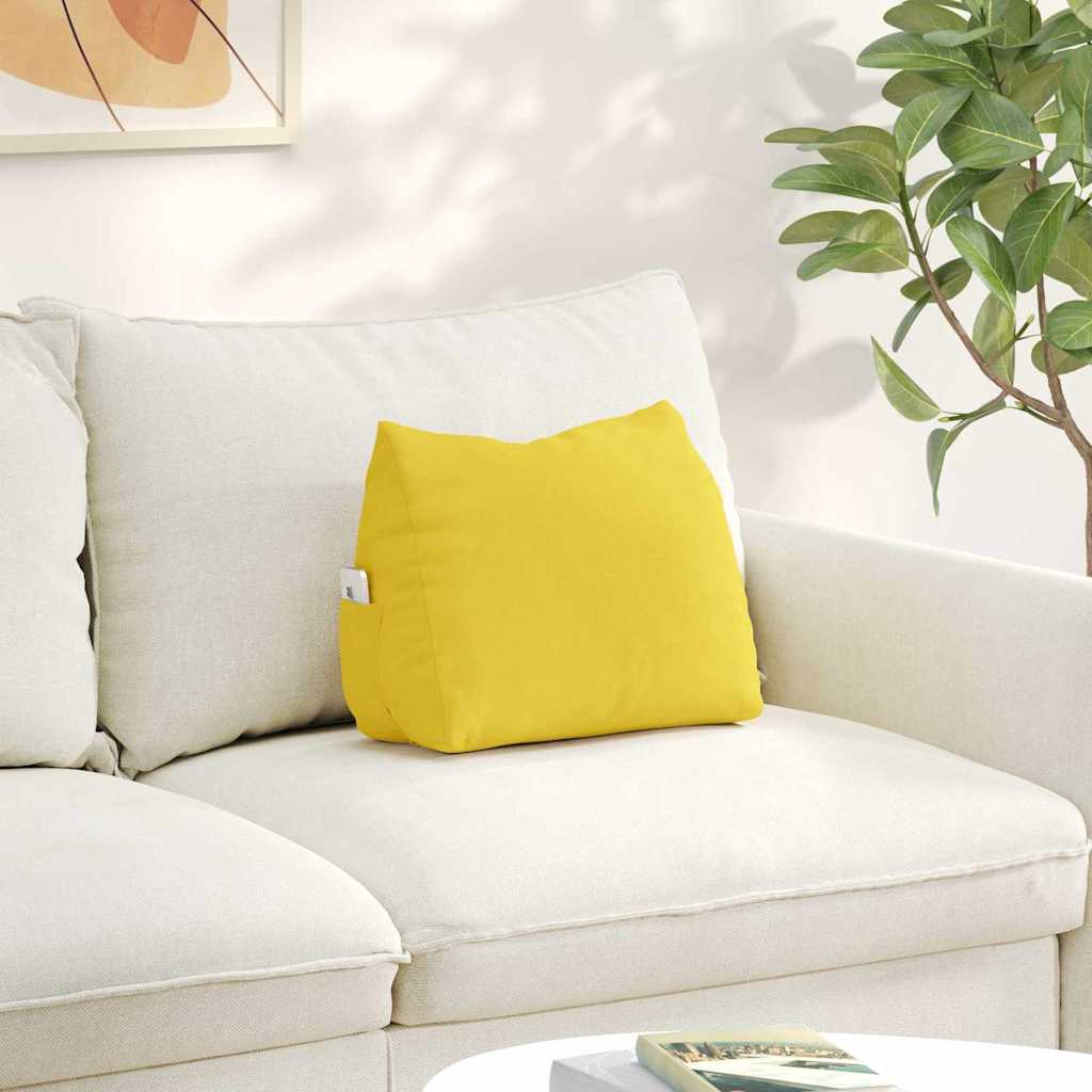 vidaXL Coussin de dossier jaune vif 45 x 20 x 35 cm tissu