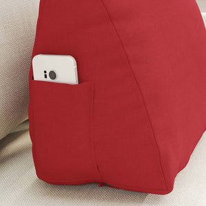 Rotes Rückenkissen 45 cm Stoff