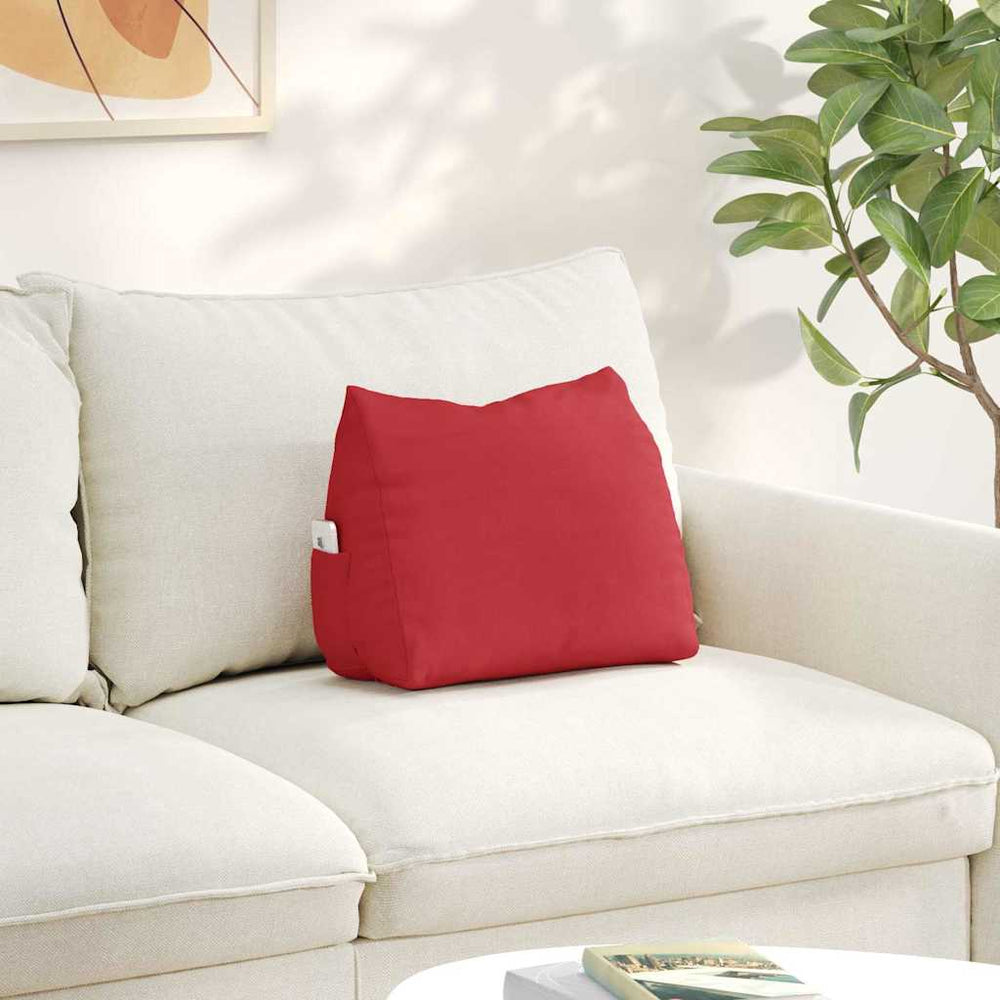 Rotes Rückenkissen 45 cm Stoff